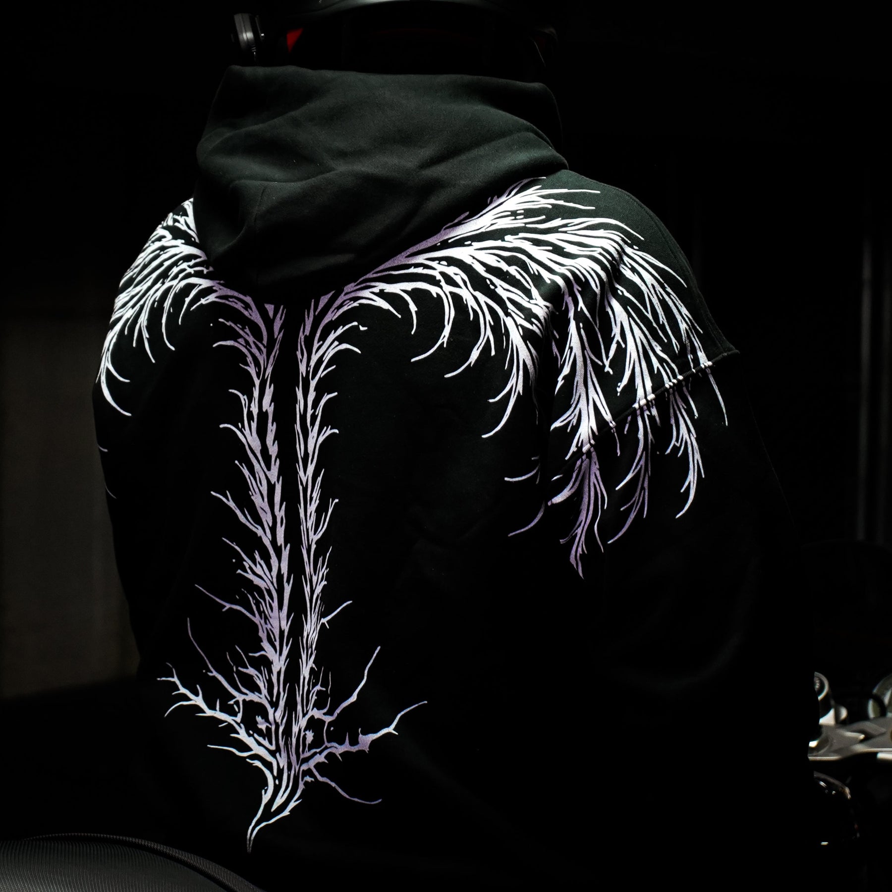 Auxesis hoodie worn in the Skoto Field